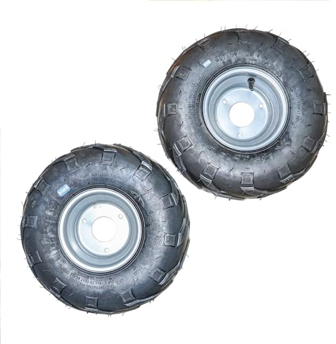 HMParts Kompletträder Felge Reifen 145/70-6 Rechts & Links schwarz Quad ATV Kinderquad