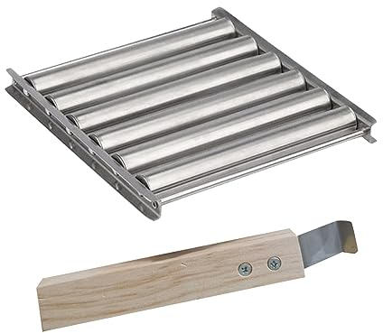 GUIJIALY Rodillo para Perritos Calientes para Parrilla, Estante para Salchichas BBQ para Parrilla, Vaporera para Barbacoa, Accesorios Esenciales para Acampar para Parrilla