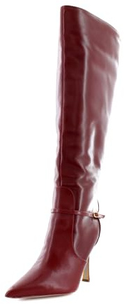 Sam Edelman Elia - Stivali sopra il ginocchio da donna, Cabernet Rosso Vitello Largo, 41 EU