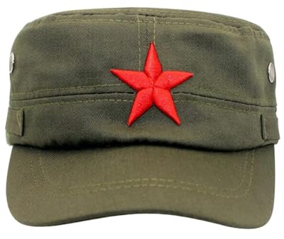 Lawnrden Baseball Mütze Red Star Army Cap Vintage Men Flat Top Cooler Hut,