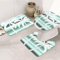 rutschfeste 3 Badteppich Set Pastell Mint Grün Grau Aquarell Streifen Badematte Und Wc-Vorleger-Set Dekorative Waschbar Teppich, Für Wohnzimmer, Dusche