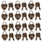 KONTONTY 12pièces Cadenas Mini Forme De Coeur De Serrures Anti Clés Pour Valises Et Casiers