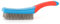Hanzete Petite brosse métallique en acier inoxydable avec poignée en silicone pour enlever la rouille du métal, la peinture, le nettoyage du béton