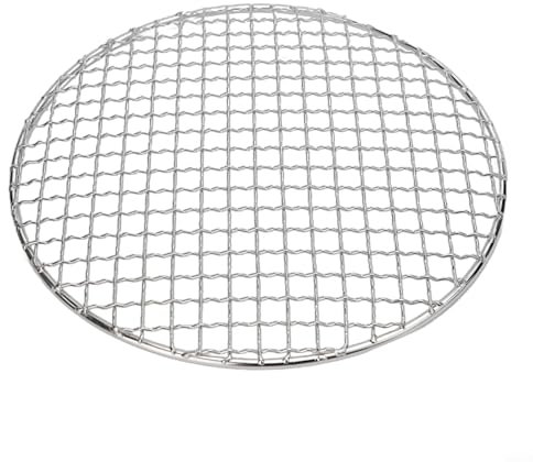 WIIYENA Runder Bräter, Edelstahl, rundes Gitter, Grillnetz, Backblech, Grillgitter, Grillrost (25 cm)