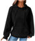 Hoodies für Damen, Waffelstrick, Kordelzug, Pullover, Sweatshirts, lockere süße Kleidung, modische Hoodies mit Tasche (Größe Y, L)