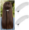 2 Stück Französische Haarspangen Damen, Damen Haarspange, Gold Dutt Haarspange Metall Haarhalter Clips Minimalistische Haarspangen Dekorativer Haarschmuck für Frauen und Mädchen (Silber)