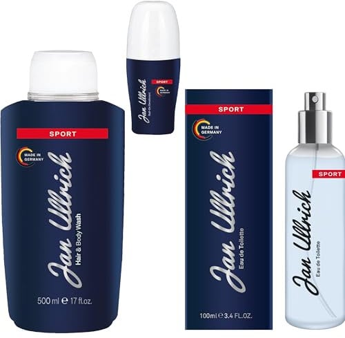 Jan Ullrich Sport Körperpflege Serie, 500ml Hair- & Bodyshampoo, 100ml Eau de Toilette, 50ml Deo Roll-On - Ein Angebot zusammengestellt von FISGUS® by krass-shoppen-de
