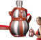 Gourde en acier inoxydable, gourde en métal de 1,5 l, gourde portable avec sangle de transport, bouteille d'eau en acier inoxydable, gourde en métal, bouteille d'eau de gym