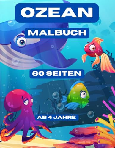 Ozean Malbuch: 60 Seiten