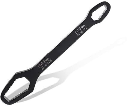 TopHomer 8-22mm Doppelend Torx Schlüssel Universal, 22.5cm Multifunktionaler Doppelringschlüssel verstellbar Reparaturschlüssel Reparaturwerkzeuge für Schrauben Muttern