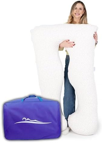 MAKOSAS KomfortKissen ORIGINAL - Premium Orthopädisches Kuschelkissen | Körperkissen | Seitenschläferkissen - Für besseren Schlaf und gegen Rückbeschwerden, 100 x 150 cm (Blume - Baumwolle)