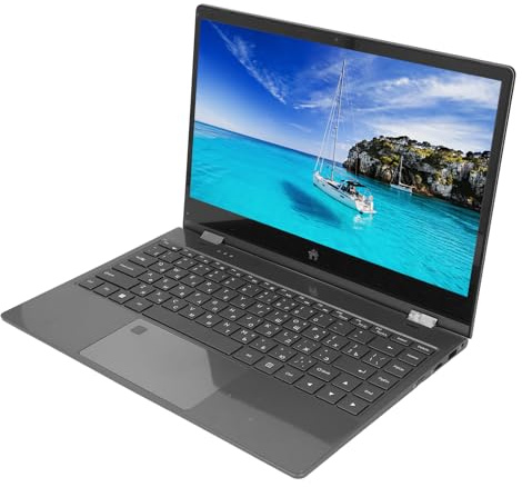 14,1-Zoll-Laptop, 2,5K-Touchscreen 2-in-1-Laptop mit Alder-Lake-CPU der 12. Generation, 16 GB RAM 512 SSD, Unterstützung für Fingerabdrücke, Tastatur mit Hintergrundbeleuchtung,