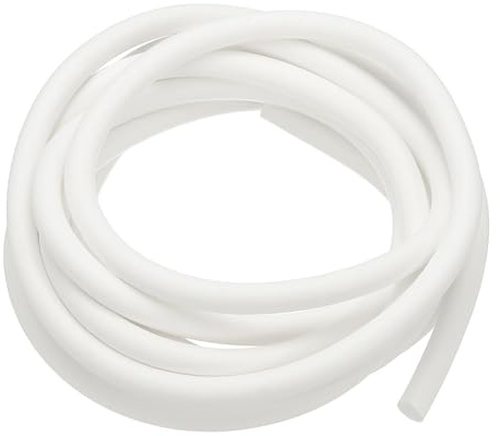 PATIKIL Silikon-Schaum-Dichtungsstreifen, 3 M(9,8FT) 9,5mm(0,37) Rund Hochdichte Feste Schwammgummi-Wetterdichtungsschnur zur Abdichtung von Spaltenblockierungs-Isolierung, Weiß