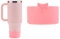 Silicone Boot for Stanley, Pink Bow Protective Silicone Boot Anti-Slip Water Bottle Bottom Sleeve Cup Bottom Cover Compatible with Stanley 20/30/40oz Tumbler