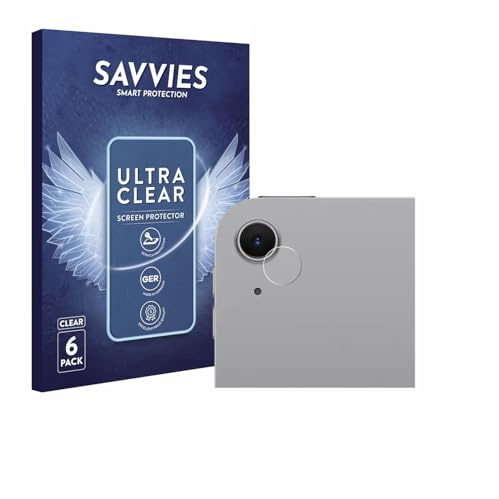 Savvies Schutzfolie für Apple iPad Air 11 M3 WiFi 2025 | (NUR Kameraschutz) 6 Stück Transparenter Displayschutz Made in Germany Ultra-Klar Displayschutz-Folie