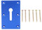 Baxnore 120 × 80 mm Pliers Mounted Plate, Anodized 6061 Aluminum Alloy for Locking Pliers, 6 Screw Woodworking Table Fixture, 7 mm Thick with 4 mm Holes, Workbench Router Table (Blue)