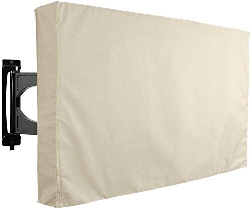 Fundas para Tv Exterior,Funda para Televisor Cover-TV adecuado al aire libre durante 30 a 58 pulgadas de la cobertura televisiva completa resistente a la intemperie TV protector(55 to 58 inch)