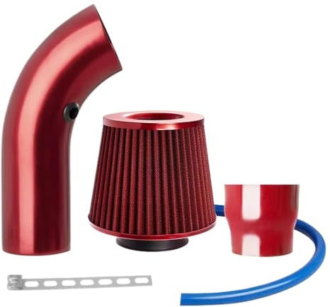 Manguito Intercoler Kit De Tubo De Admisión De Aire Frío Universal Para Coche Tubo De Inducción Turbo Filtro De Aire De Cono Rojo