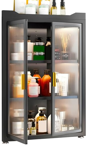 PEBFHSQW Wandschrank Eckschrank Mit Doppeltüren – Platzsparender Wandschrank Für Küche, Bad, Balkon Und Wohnzimmer Zur Aufbewahrung Von Kosmetik- Und Gewürzflaschen(40 * 17 * 70cm)