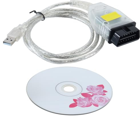 DUZEPA K+DCAN-Kabel, Auto-Motorcode-Scanner, Autodiagnosetool ODB2-USB-Kabelschnittstelle mit Schalterersatz für 1 3 5 Serie E81 20042011