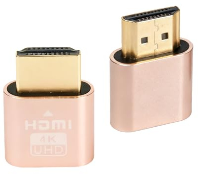 AYHYHLJZJ 2 Stück HDMI Dummy Plug 4K@60Hz HDR Virtueller Display-Adapter, EDID Emulator, HDMI Dongle für GPU-Aktivierung, Unterstützt 4k@60Hz für Windows Mac OSX Linux(mit Anzeigelicht)