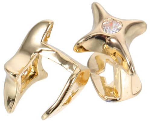 Star Zahnschmuck 2 Stück Kupfer Gold Halloween Geschenkideen