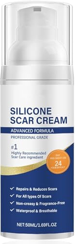 Silikon-narbengel creme für alle alten und neuen Narben, Narbengel für Kaiserschnittnarben, Bauchstraffungen, Keloide und Dehnungsstreifen (50ml)