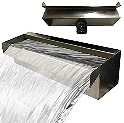 Kaminbau Mierzwa Edelstahl V2A Wasserfall Wasserspiel Kaskade - Made in Germany - 30 cm