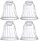 Ceiling Fan Light Covers, Ceiling Fan Globes Replacement Glass, Light Fixture Replacement Glass, Dysmio Lighting Replacement Shade Height: 4.75, Depth: 4.75, Width: 4.9 Fitter Size 2.25, 4 Pack