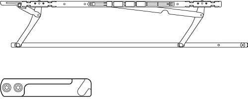 HAUTAU ATRIUM SP komfort Gleitscheren-Set, FFB 901-1250mm, rechts, 1 Stück | Zubehör Beschläge für Fensterbeschläge Schiebefenster Schiebetürbeschlag