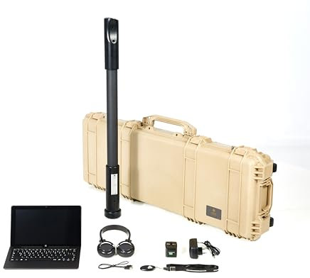 OKM Schatzdetektor Fusion Professional, kompakter Metalldetektor mit Tablet und Visualizer 3D Software, für Schatzjagd und Hohlraumerkennung, mit Zubehör und Koffer