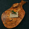 What the Art!® Olive Wood «Serrano» XL | Planche à découper en bois d'olivier + bol + cadeau | env. 45 x 19 x 2 cm