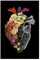 artboxONE Poster 30x20 cm Natur Flower Heart Spring - Bild Vintage anatomisches Herz Blumen