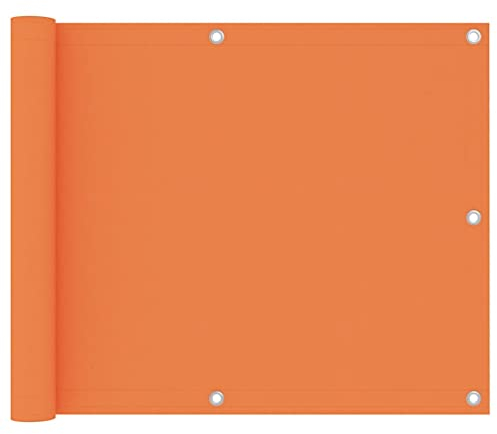 vidaXL Balkon Sichtschutz Bespannung Terrasse Windschutz Sonnenschutz Balkonbespannung Balkonverkleidung Orange 75x300cm Oxford-Gewebe