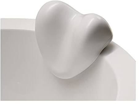XMCF Badewannenkissen Herzförmige Badewanne Kissen, für den Nacken Zurück Badezimmer Liefert, ergonomisch Home SPA Kopfstütze Kissen Zurück Kissen Lila/Weiß Komfortables Nackenkissen (Color : White)