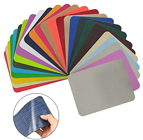 26 Pieces Iron-on Patches, Multi-Colour, Square Iron-on Patches, Garment Repair Patches, Repair Kit Patches for Clothes, Jeans, Jackets (9.5 x 12.5 cm)
