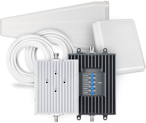 SureCall Fusion4Home Max | Most Powerful 5G/4G Cell Phone Signal Booster for Home | Best-in-Class Extended Range Technology | All-Carrier Verizon AT&T T-Mobile US Cellular | FCC Certified USA Company