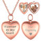 ChicSilver Damen Mädchen Herz Medaillon für 2 Foto Rosegold Liebesherz Fotoanhänger mit Ihr Wunschgravur Personalisierter Photo Amulett für Valentinstag Weihnachten