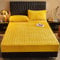 HAIBA Bedding Gesteppte Matratzenauflage - Weich Mikrofaser Matratzen Topper - Matratzenschoner Unterbett auch für Boxspring-Betten,Gelb,90x200cm（2PCS）