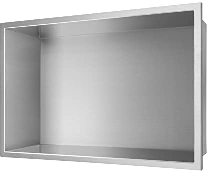 Nicchia da parete NT203010X BERNSTEIN - 20 x 30 x 10 cm - colore selezionabile, Colore:Acciaio satinato
