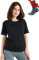 Merino.tech 100% Merino T Shirt Damen - Merinowolle Sport Wandern Thermoshirt Damen + Wandersocken (Small, Heathered Black Crewneck)