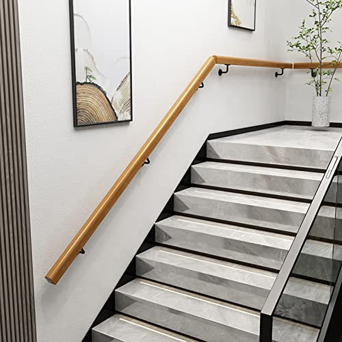 Rutschfeste Holztreppen-Handläufe For Den Innen- Und Außenbereich, Ältere Kinder, Sicherheits-Holzgeländer, Handhaltegriff-Set, Wandmontage, Hausgarten, Korridor, Lofts, Terrassengeländer, 2 Farben
