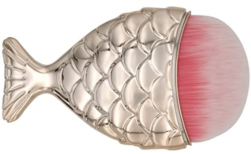 Nail Art Dusting Brush for Removal of Nail Filing Before Application of Nail Polish Varnish, Gels and Polygels - Gold