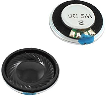PATIKIL 2W 8 Ohm Metallo Alloggiamento Rotondo Interno Magnete Altoparlante Altoparlante 2pz