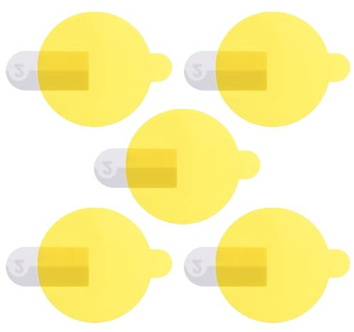 sourcing map 5 protectores de pantalla de cristal para reloj de 28 mm, PET suave, antihuellas, alta definición, transparente, redondo, protector de pantalla para reloj inteligente