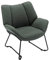 chairus Leinen Loungesessel für Wohnzimmer Balkon Modern Gepolstert Polsterstuhl Relaxsessel mit Metallbeinen (Grün)