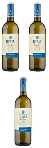 Botte Buona 3 Bottiglie di vino bianco TREBBIANO RUBICONE IGT da 0,75 l