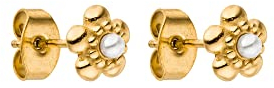 PURELEI® Shiny Bloom Ohrringe (Gold) – Damenohrringe aus langlebigem Edelstahl – Wasserfeste Ohrringe Damen – 7 x 7 mm Größe – Modeschmuck für deinen individuellen Look