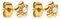 PURELEI® Shiny Bloom Ohrringe (Gold) – Damenohrringe aus langlebigem Edelstahl – Wasserfeste Ohrringe Damen – 7 x 7 mm Größe – Modeschmuck für deinen individuellen Look