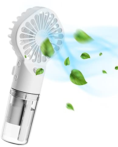 pologmase Mano - Niebla | Pulverización Mano | Nebulización Agua A Batería Mano | Camping Gear Fan Spray Humidificador Pequeño Ventilador
